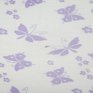 tela infantil mariposas lila